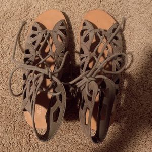 Women’s Brown Lace Up Sandals Mossimo Size 7.5